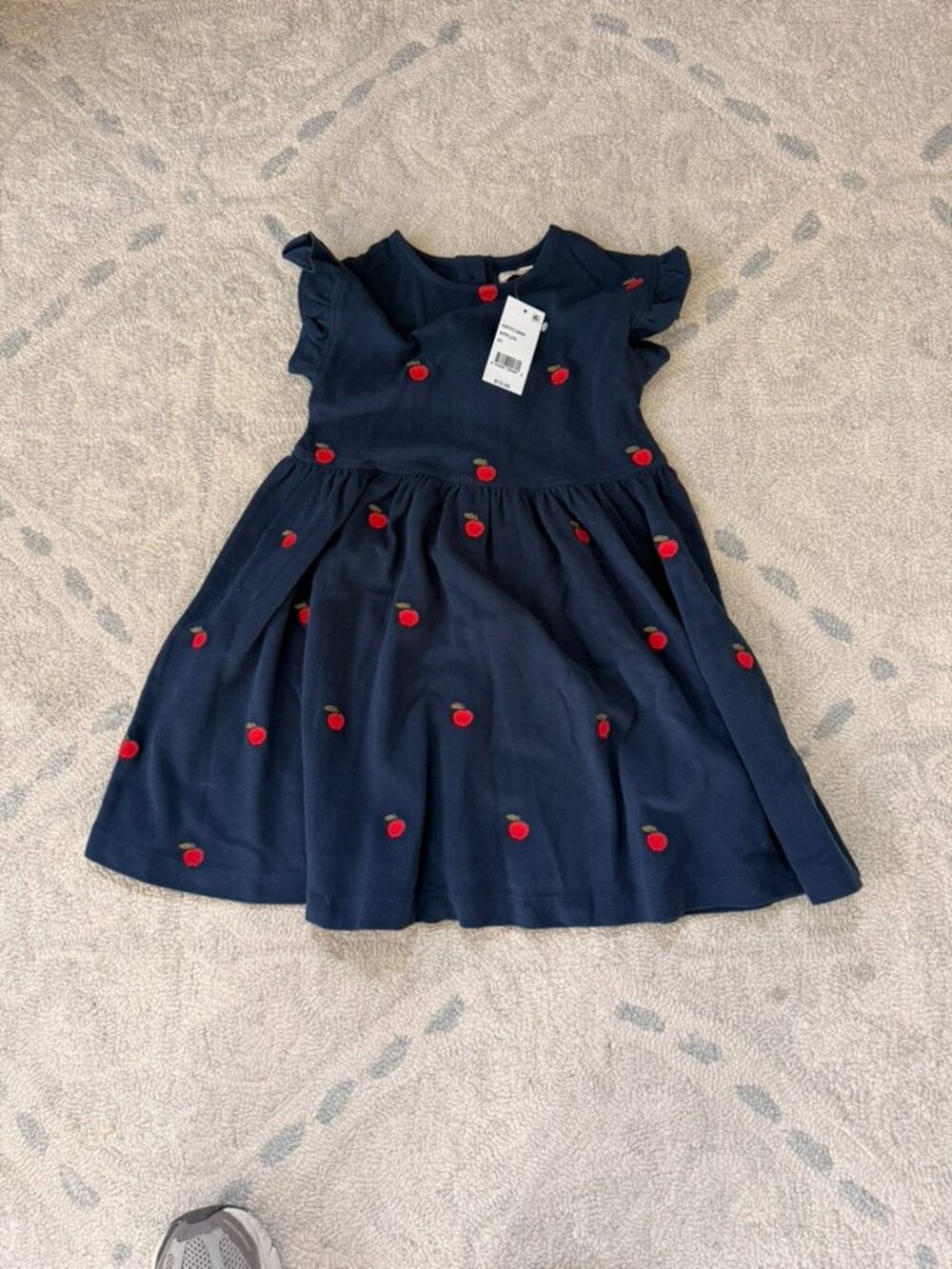 Pink Chicken Embroidered Apples Dress Size 6Y NWT